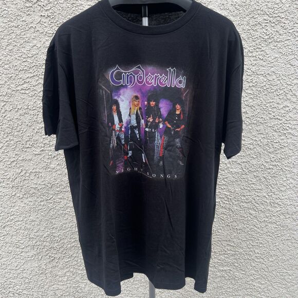Cinderella Night Songs Album Cover 86 Men's T shirt Rock Live Concert Merch XL - Picture 2 of 5